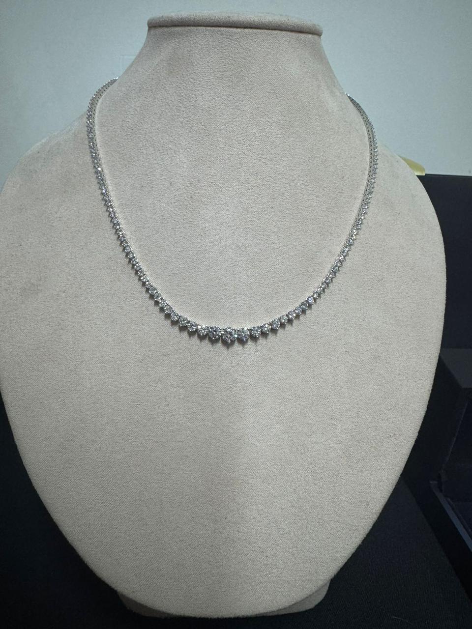 lab grown diamond riviere necklace