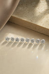 Lab-grown diamonds in a line