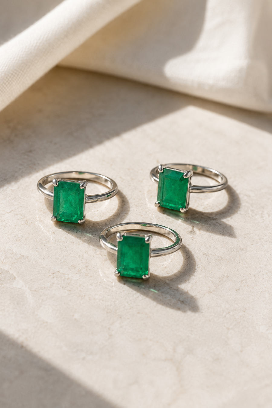 LAB GROWN EMERALD RINGS