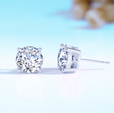 14K Solid Gold 2 cttw Lab Diamond Studs