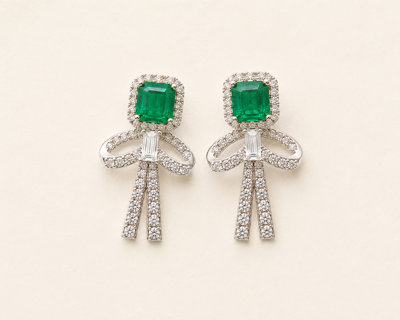 The Kids Emerald Bow Drops