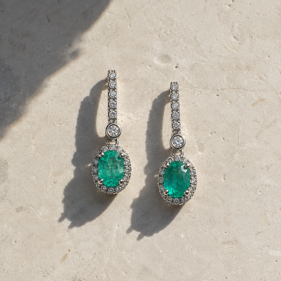 Sophia Zambian Emerald Earrings