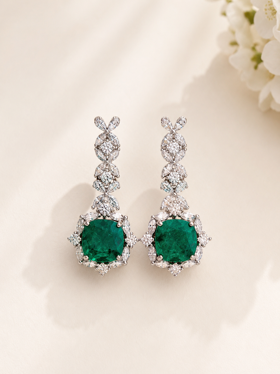 "Emma" Zambian Emerald Earrings