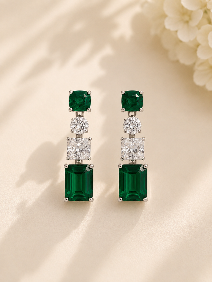 Swarovski Emerald Cut Earrings