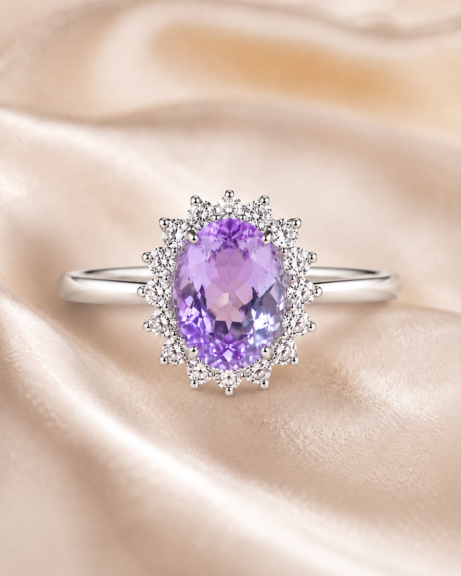 Lady Di Amethyst Ring — Original 3 CT | Bulletproof Setting™