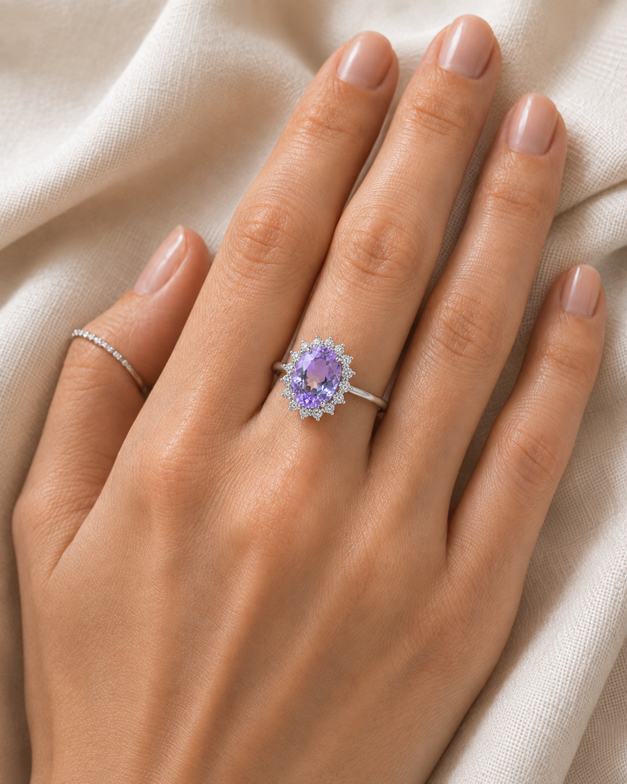 Lady Di Amethyst Ring — Original 3 CT | Bulletproof Setting™