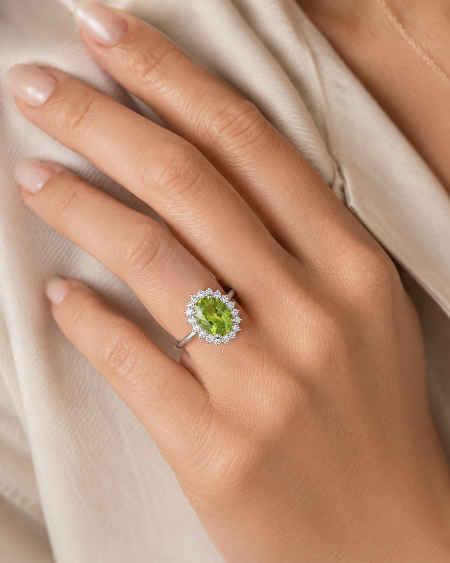 Lady Di Peridot Ring — Original 3 CT | Bulletproof Setting™