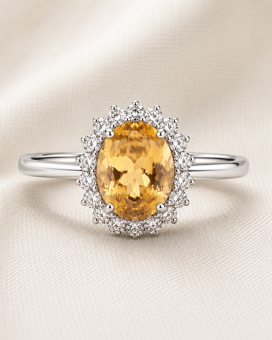 Lady Di Citrine Ring — Original 3 CT | Bulletproof Setting™