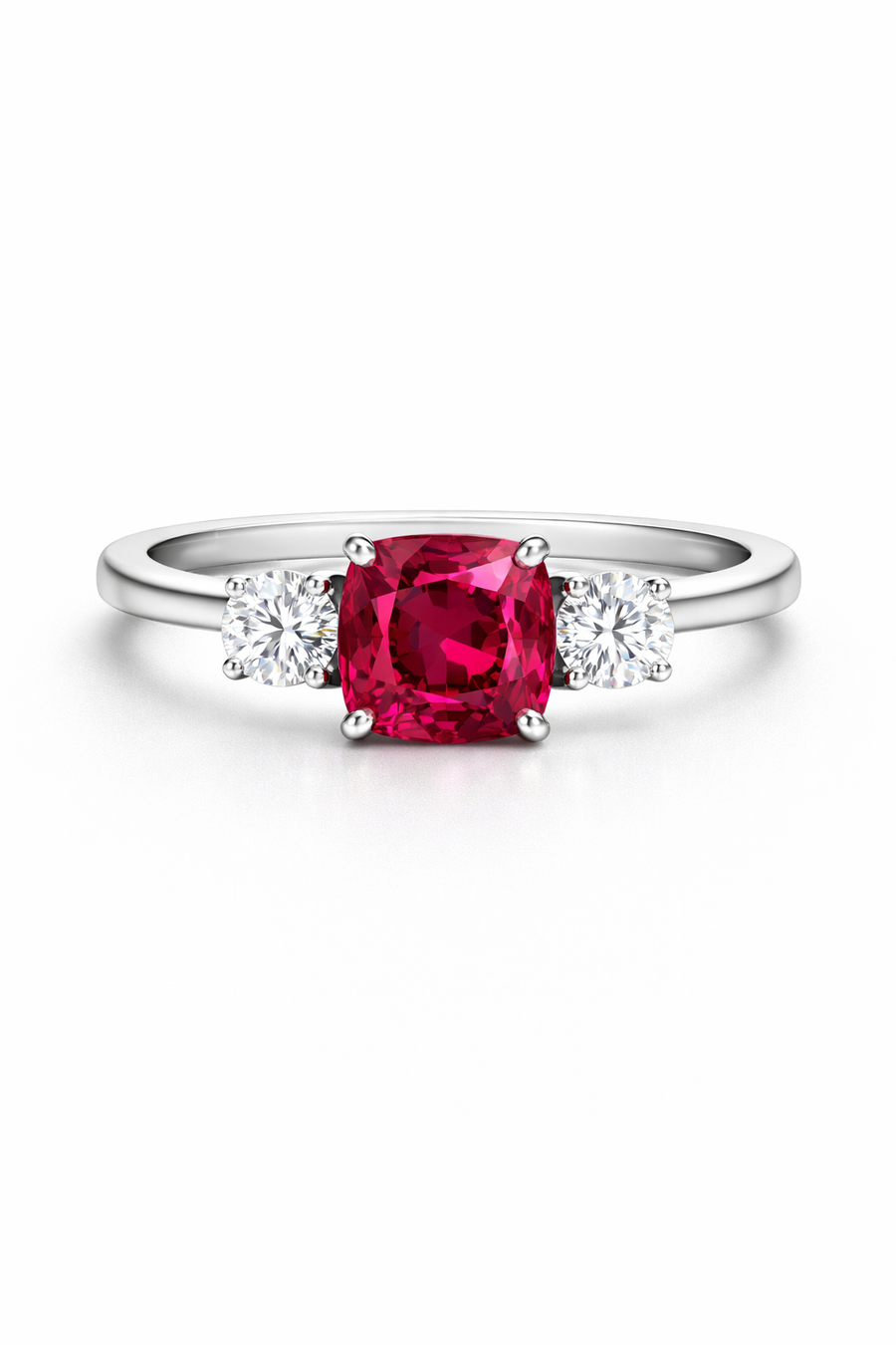 Cushion Ruby Ring