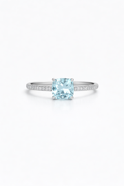 Ivanna Natural Aquamarine Cushion Ring — Maison ÉLAN fine jewelry, view 3