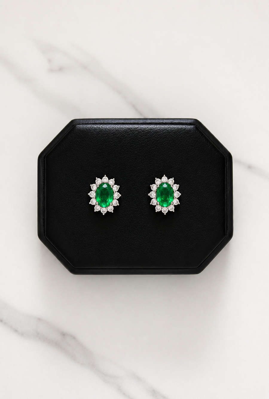 Lady Di Emerald Studs