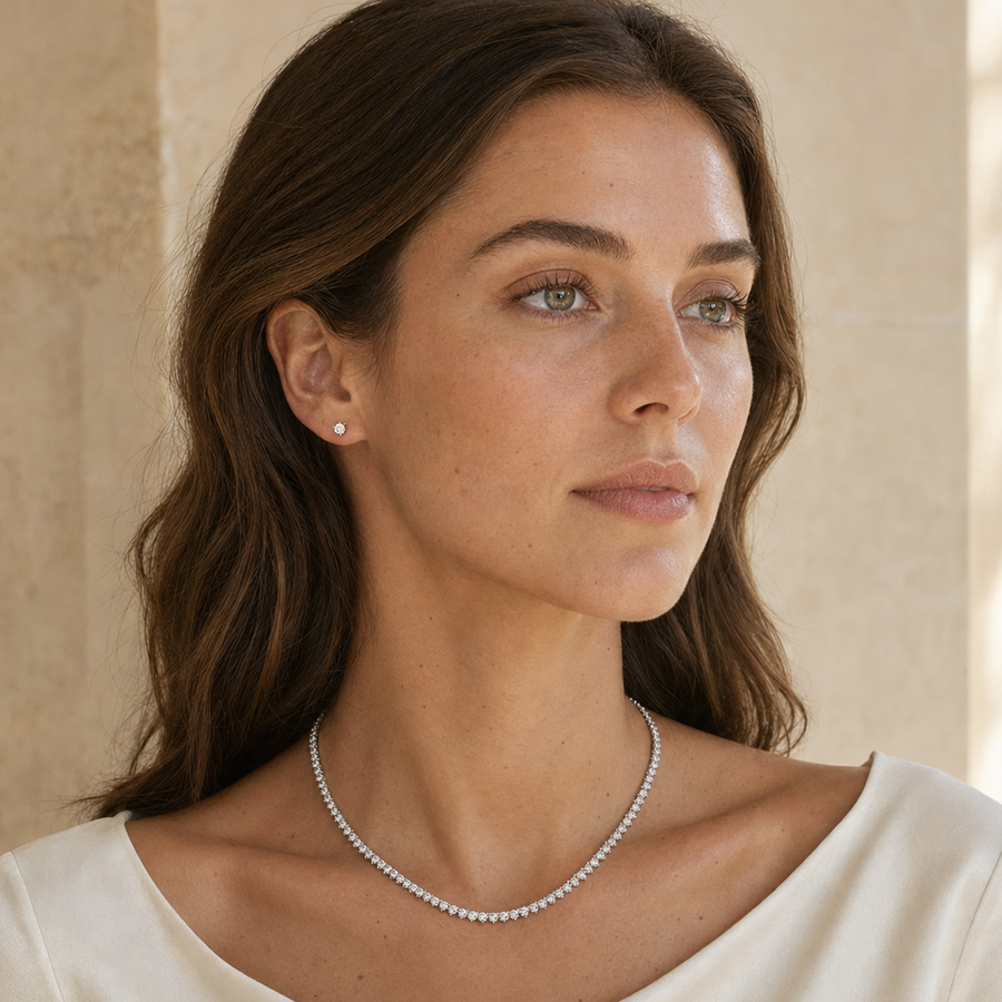 Tennis Necklace 3 Claw 11.4 carats