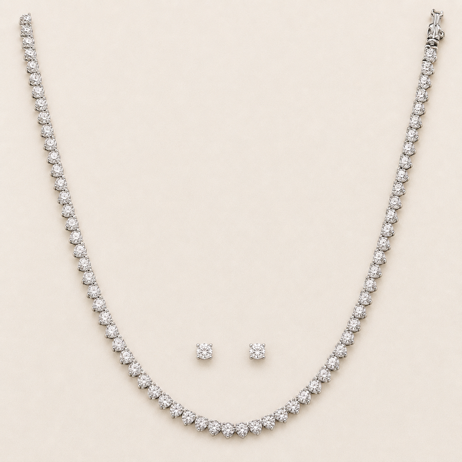 Tennis Necklace 3 Claw 11.4 carats