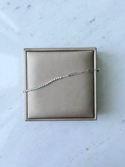 Diamonds and Paper Clip Tennis Bracelet — Maison ÉLAN fine jewelry, view 2