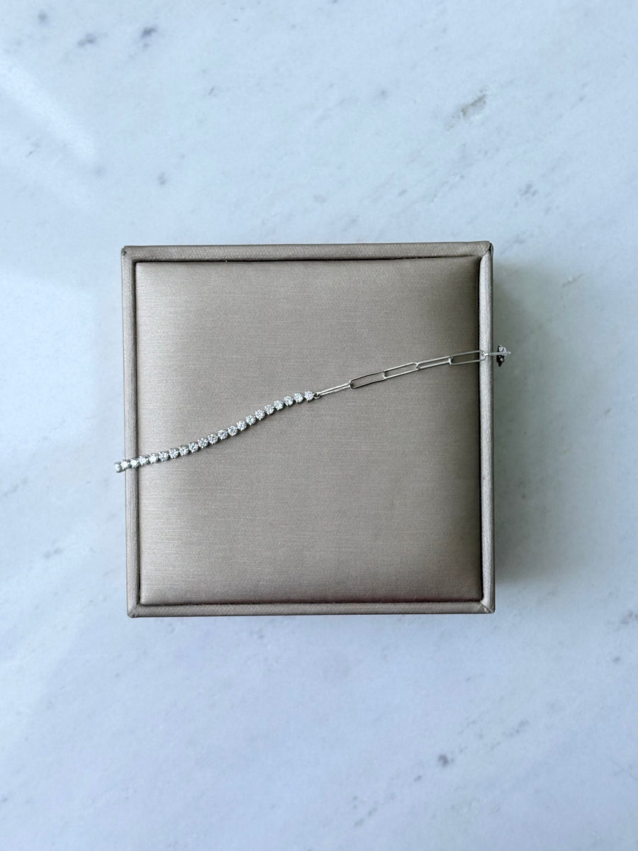 Paper Clip Tennis Bracelet