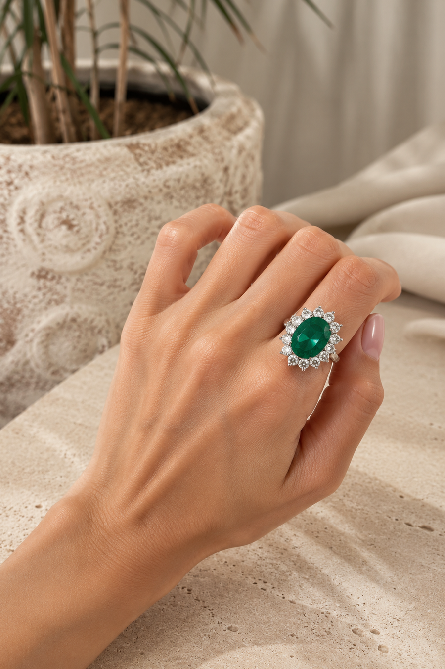 Lady D Emerald Ring – Big Size