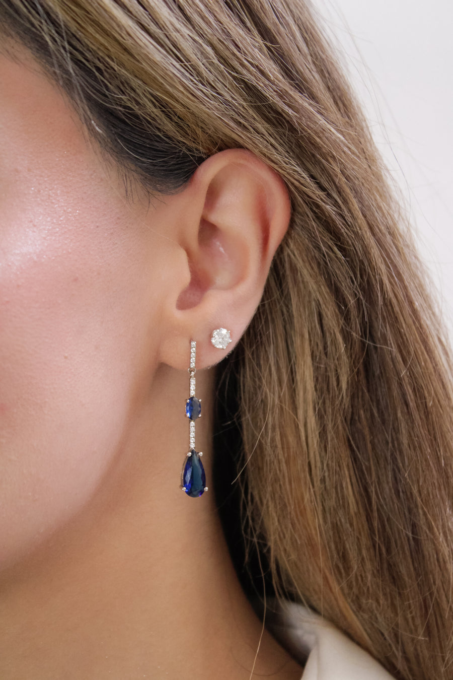 "Elena" Sapphire Drop Earrings