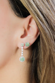 “Véronique” — The RARE VIVID GREEN moissanite drop.