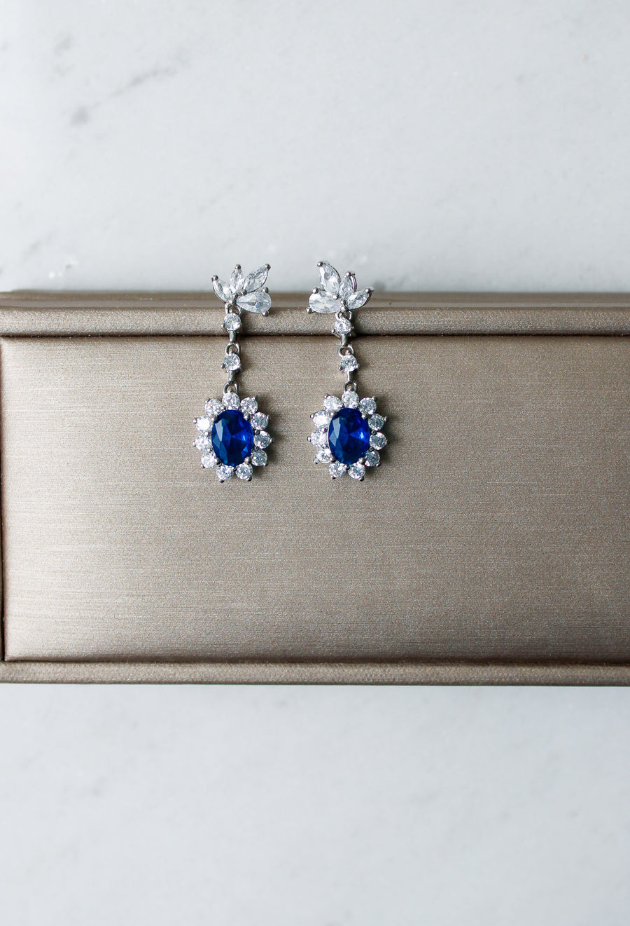 ''Camila" Sapphire Pendant Earrings