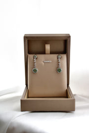 “Véronique” — The RARE VIVID GREEN moissanite drop.