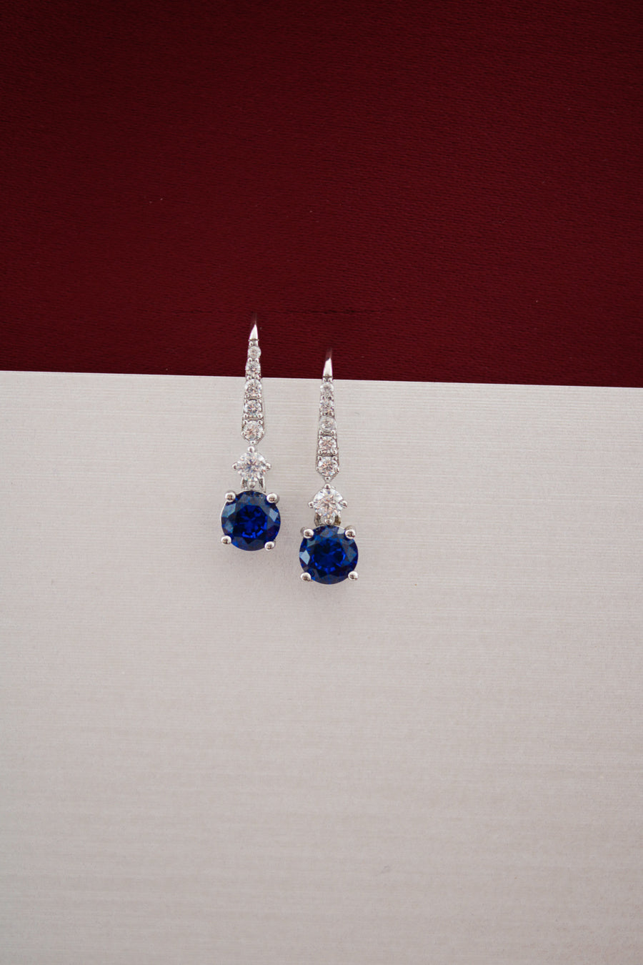 "Carolina" Kashmir Sapphire Pendant Earrings