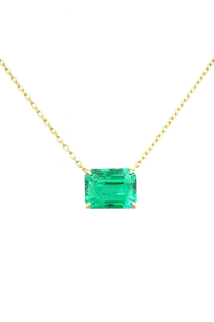 Lucine — Lab Emerald  Necklace