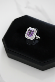 Amethyst and Diamond Platinum Ring — Maison ÉLAN fine jewelry