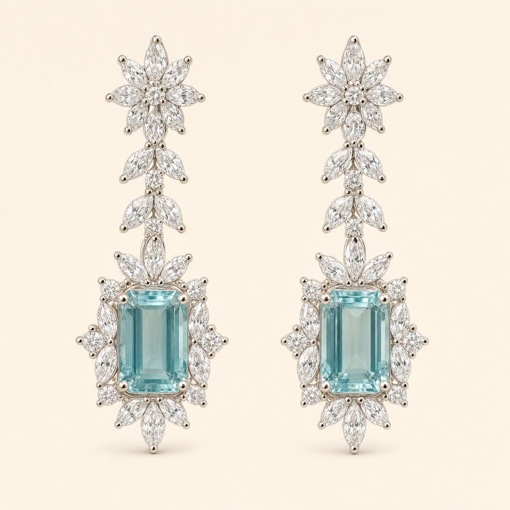 Anastasia Aquamarine Earrings — Maison ÉLAN
