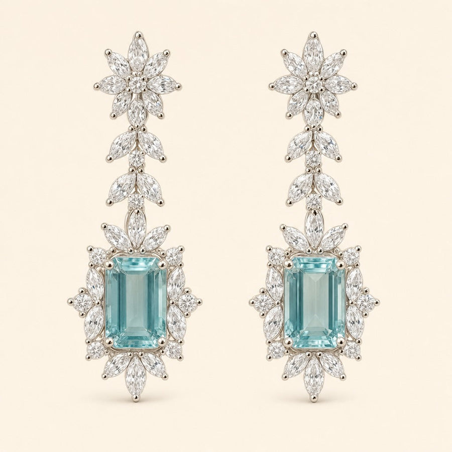 Anastasia Aquamarine Earrings — Maison ÉLAN