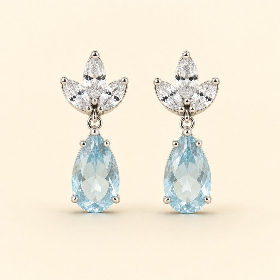 Caterina Aquamarine Earrings — Maison ÉLAN