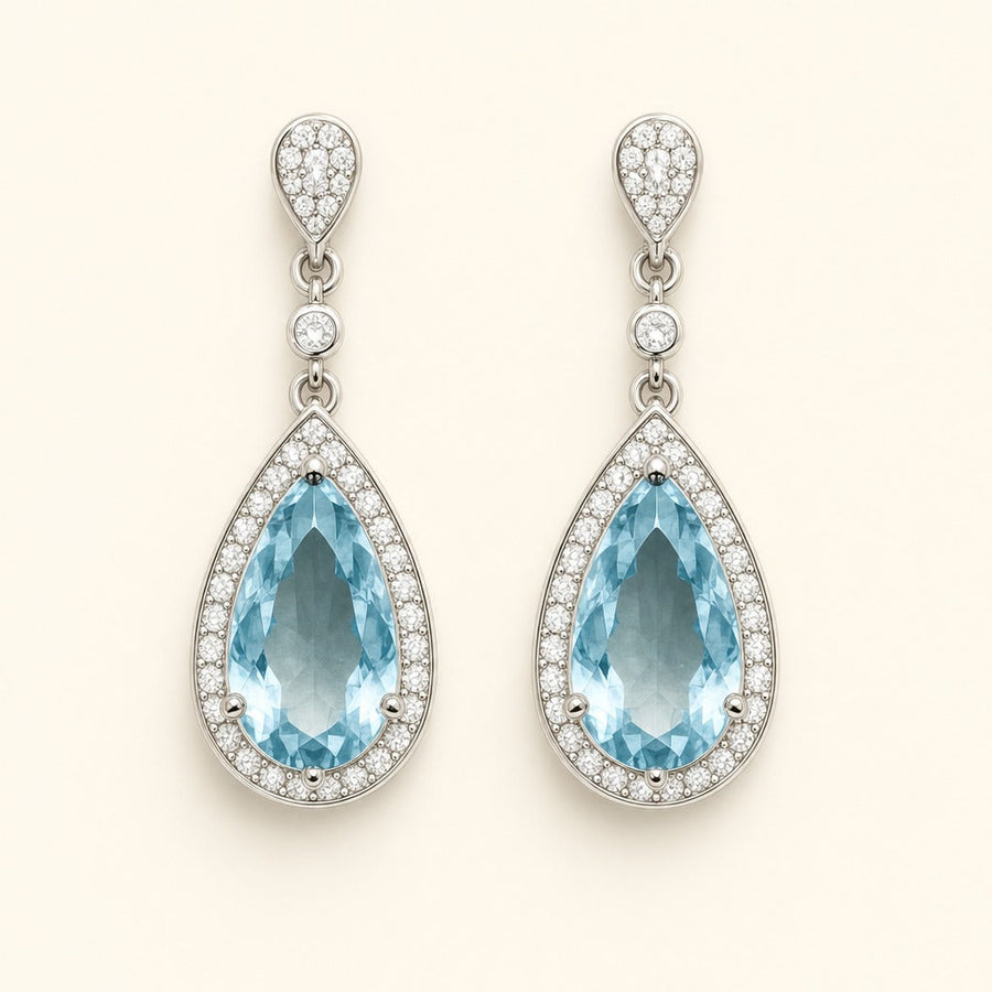 Chiara Aquamarine Earrings — Maison ÉLAN