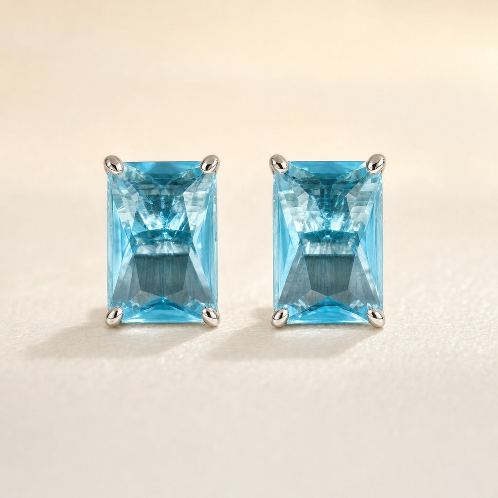 Lucia Aquamarine Earrings — Maison ÉLAN