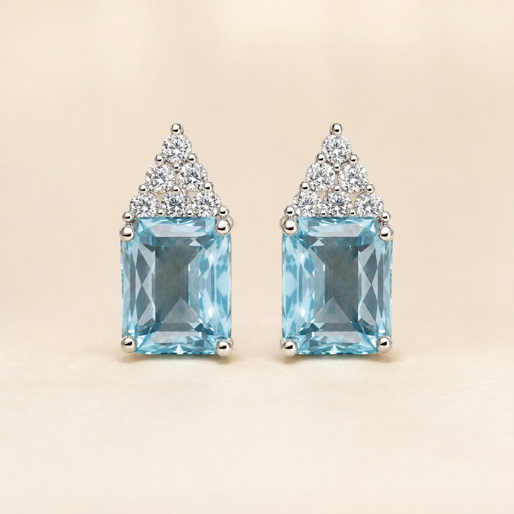 Serena Aquamarine Earrings — Maison ÉLAN