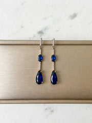 "Elena" Sapphire Drop Earrings