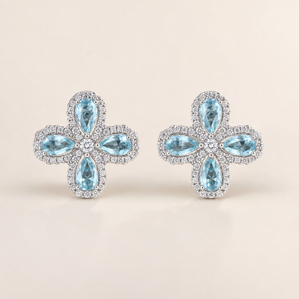 Aurora Aquamarine Earrings — Maison ÉLAN
