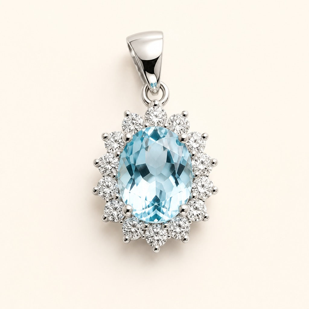 Lady Di Aquamarine Pendant — Maison ÉLAN