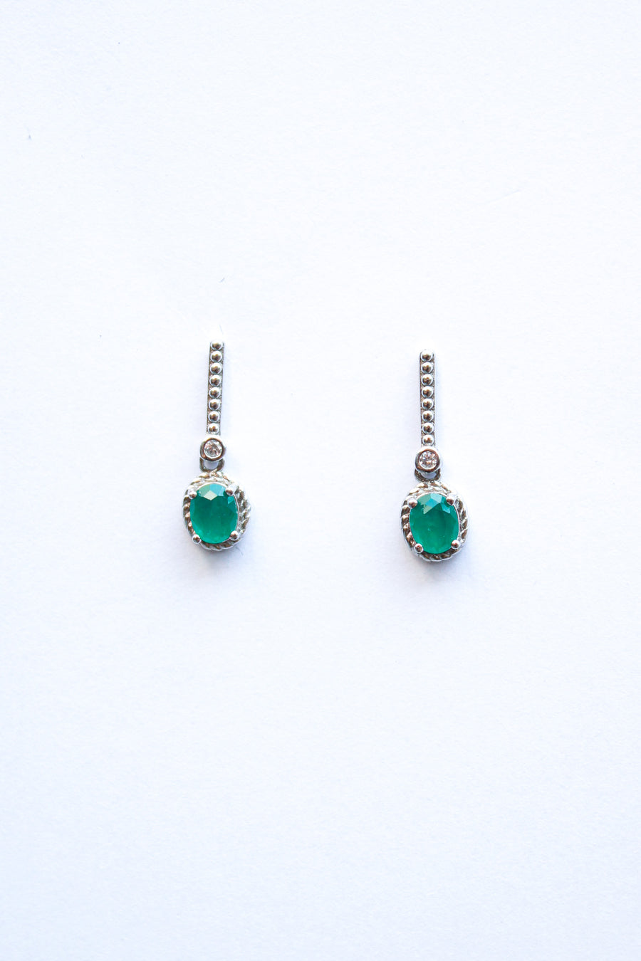 Emerald Petite Drop Earrings
