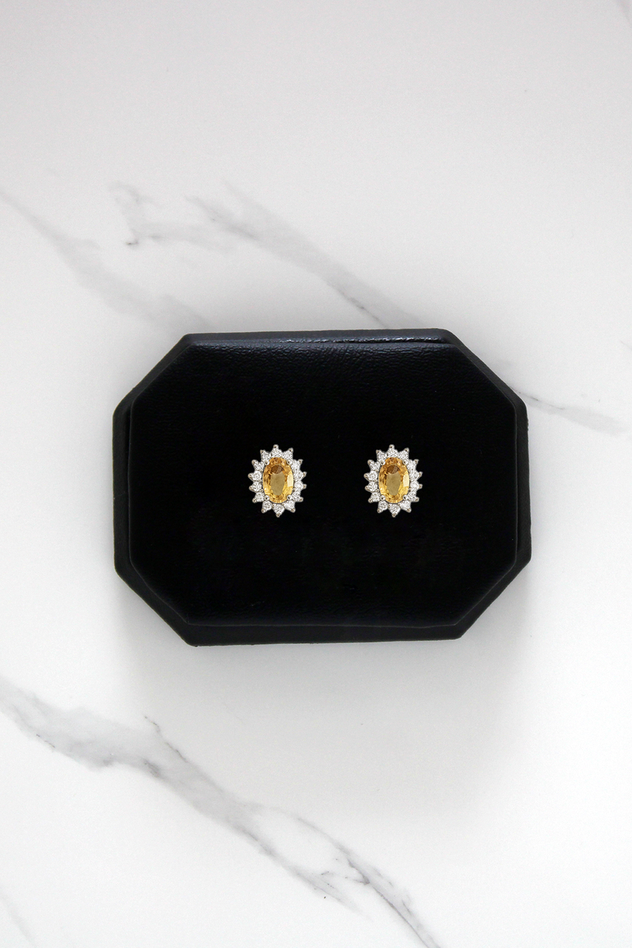 Lady Di Yellow Topaz Studs