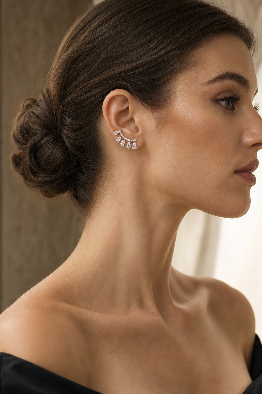 Anaëlle — Diamond Earrings — Maison ÉLAN — worn