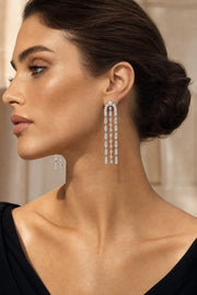 Élise — Diamond Tassel Earrings — Maison ÉLAN — worn