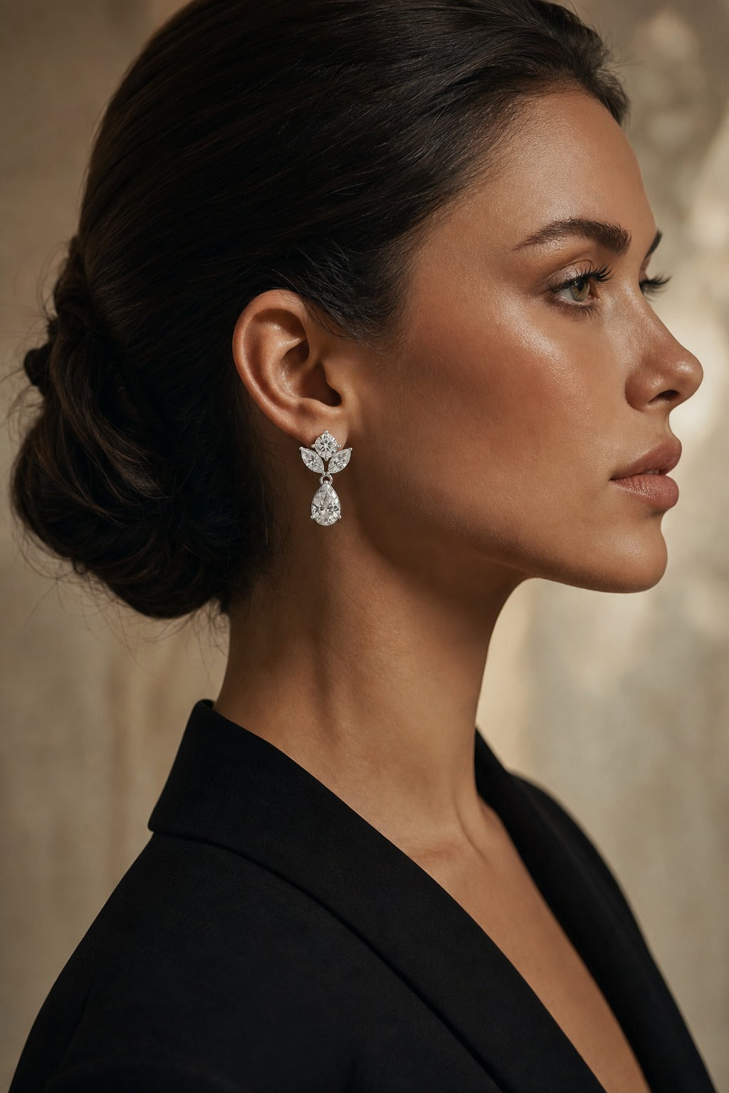 Montserrat — Diamond Earrings — Maison ÉLAN — worn