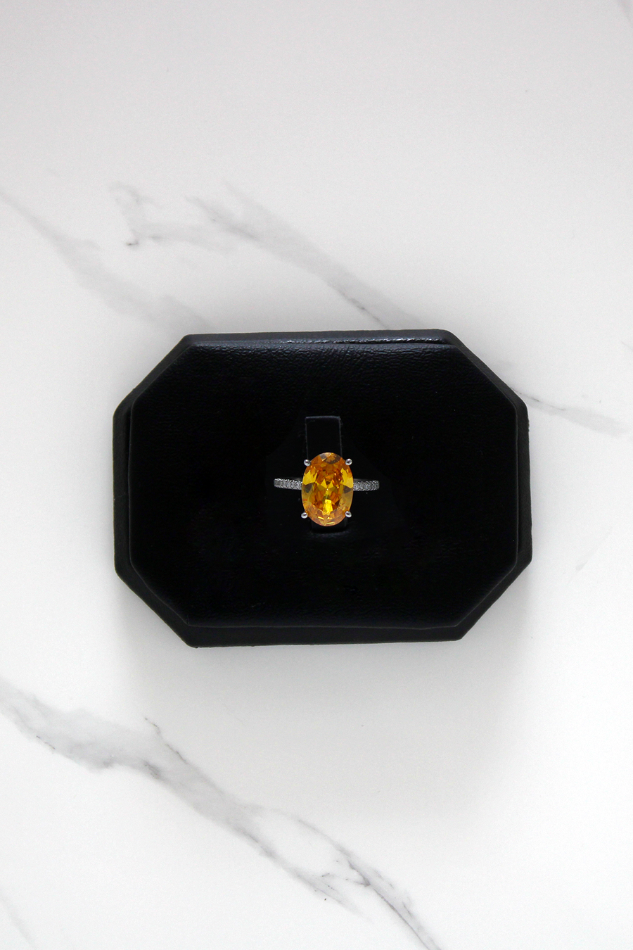 Solene Citrine Solitaire Ring