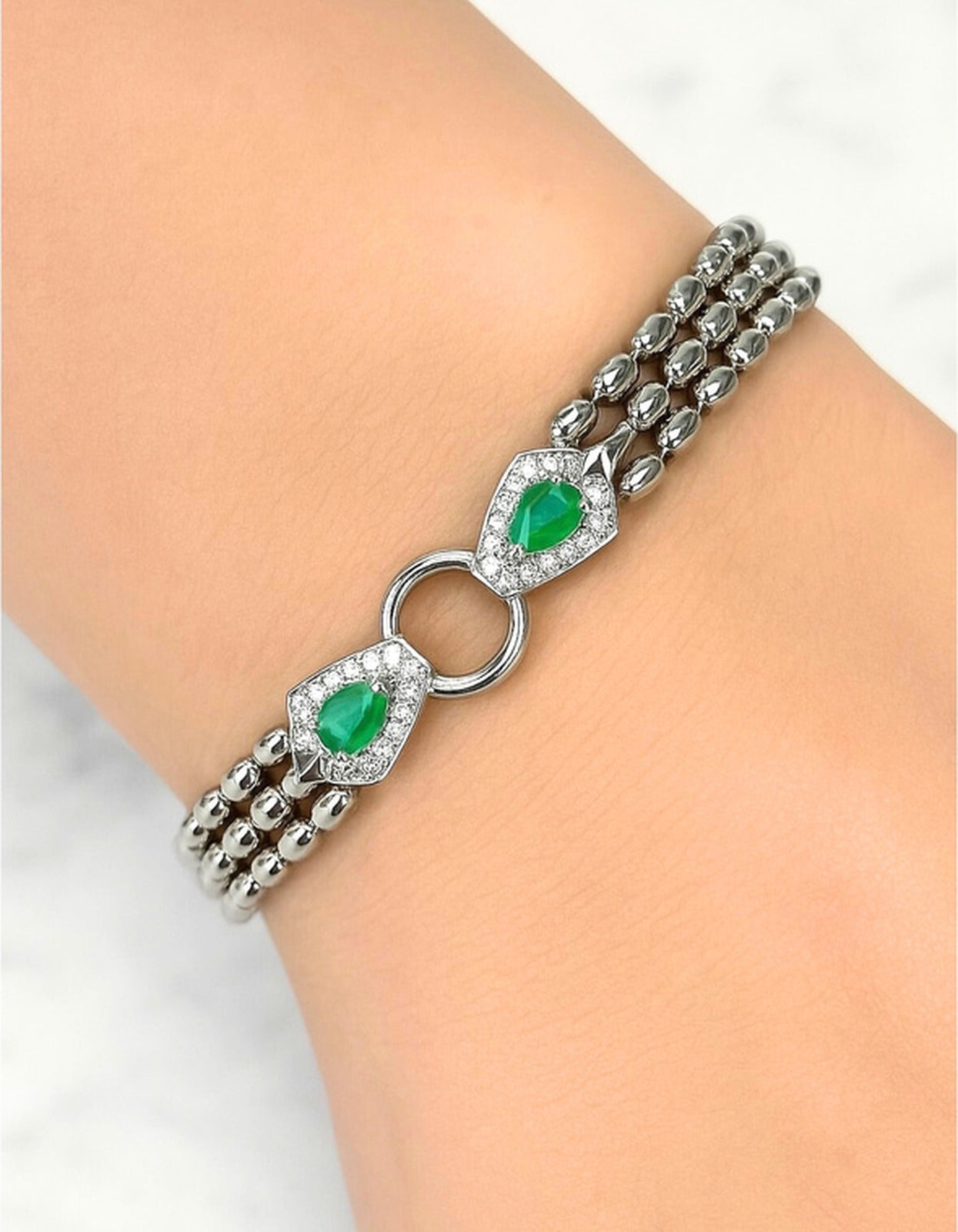 Maelys — Natural Emerald Convertible Necklace & Bracelet — Maison ÉLAN fine jewelry