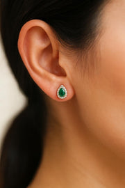 Seraphine — Emerald Studs — Maison ÉLAN fine jewelry, view 2