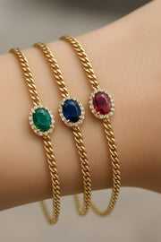 Anaïs — Gemstone Station Bracelet — Maison ÉLAN fine jewelry, view 2