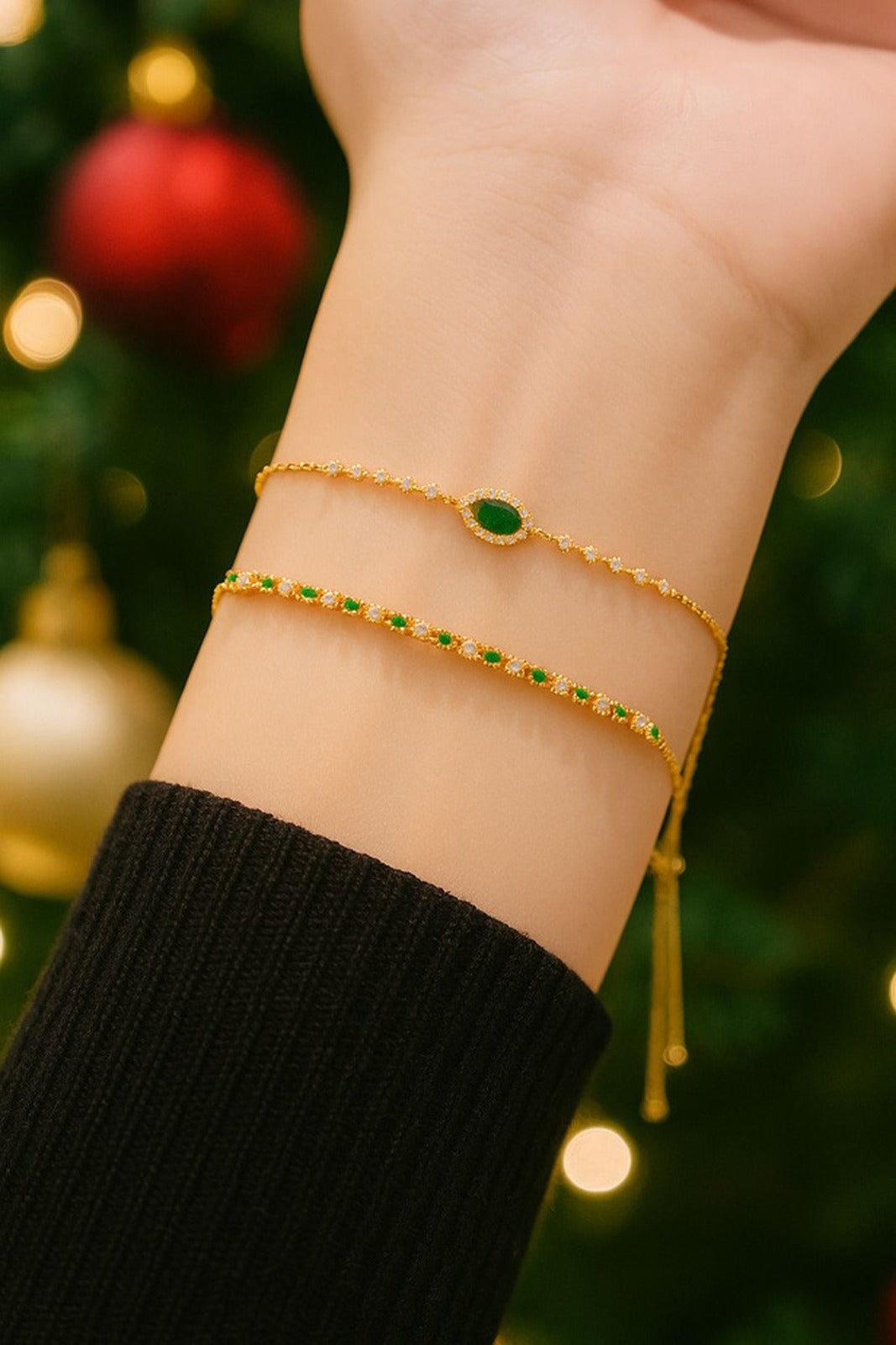 Maelys — Natural Emerald & Diamond Bracelet — Maison ÉLAN fine jewelry