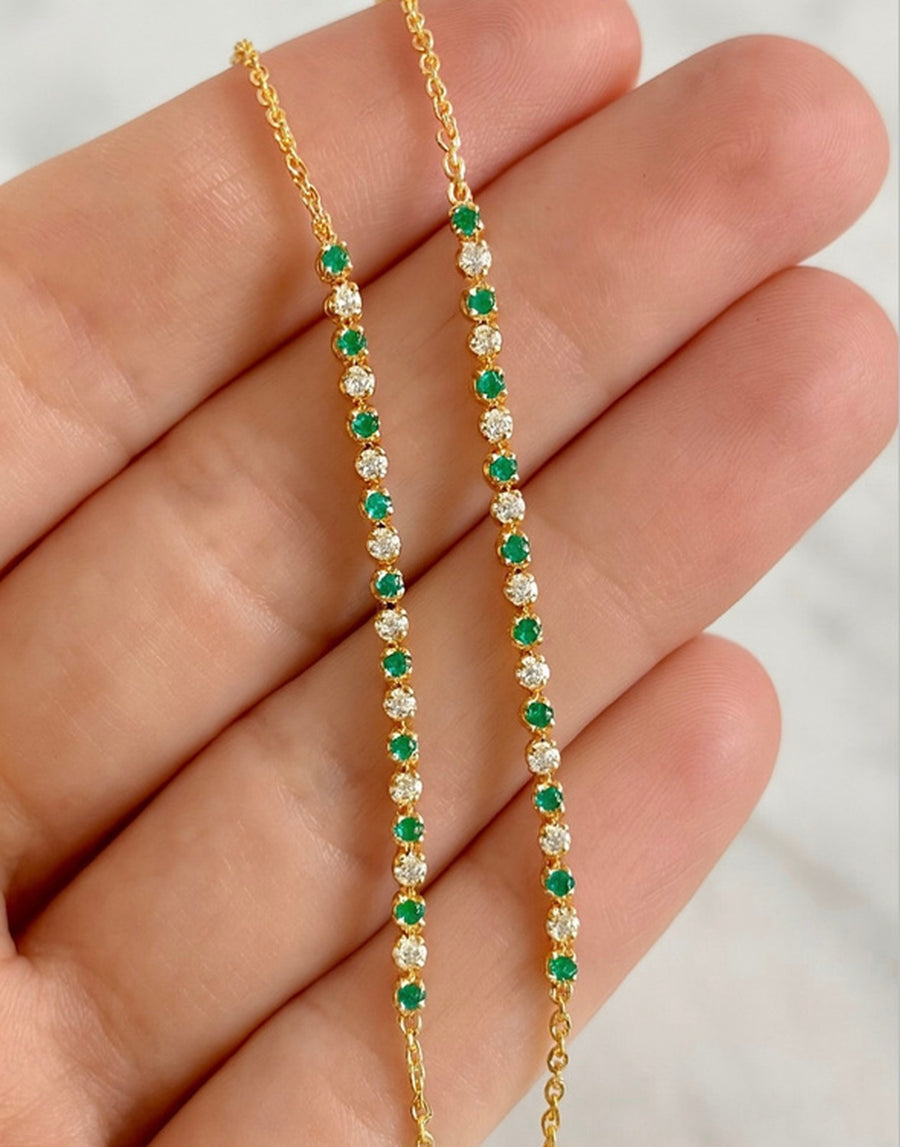 Maelys — Natural Emerald & Diamond Bracelet — Maison ÉLAN fine jewelry, view 2