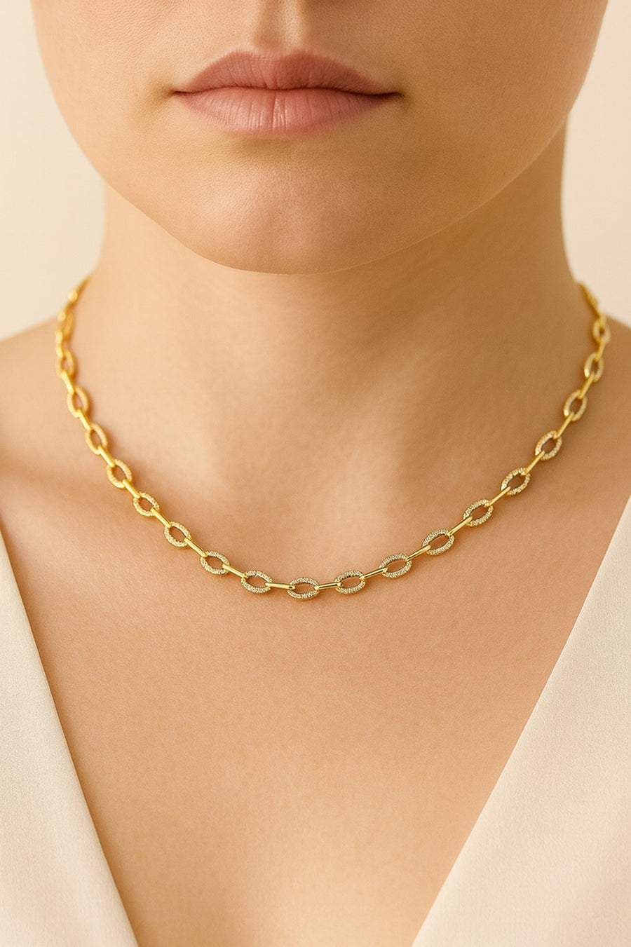Amélia — Diamond Chain Necklace — Maison ÉLAN fine jewelry