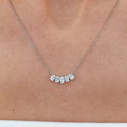 Yvaine — Oval Cut Bar Necklace — Maison ÉLAN fine jewelry
