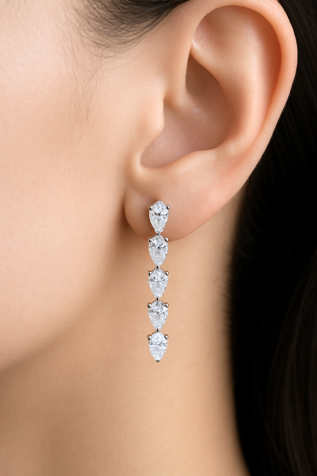 Diane — Pear Diamond Drop Earrings — Maison ÉLAN fine jewelry